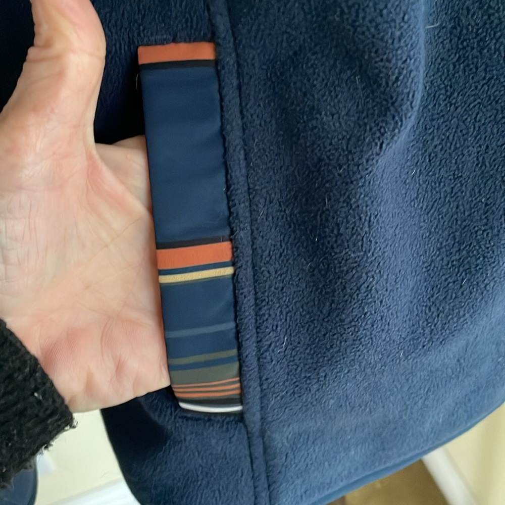 Pendleton Navy Half-Zip Fleece Pullover Excellent… - image 3